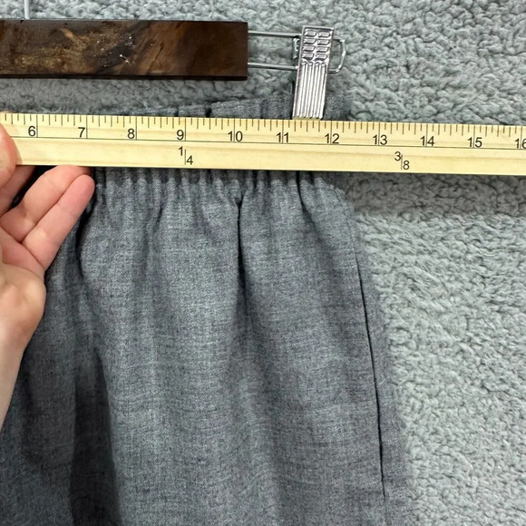 J.crew womens skirt 0 gray pull on mini wool blend paperbag waist pockets - Picture 2 of 8
